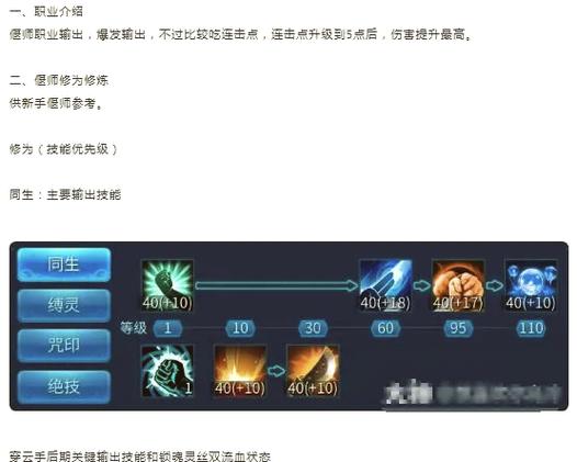 新倩女幽魂偃师技能，新倩女幽魂偃师技能介绍